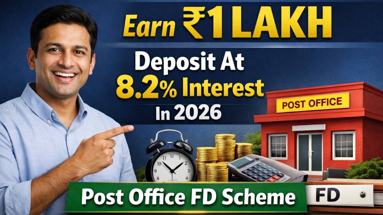 Earn ₹1 Lakh Deposit At 8.2% Interest In 2026 Post Office FD Scheme With Guaranteed Returns