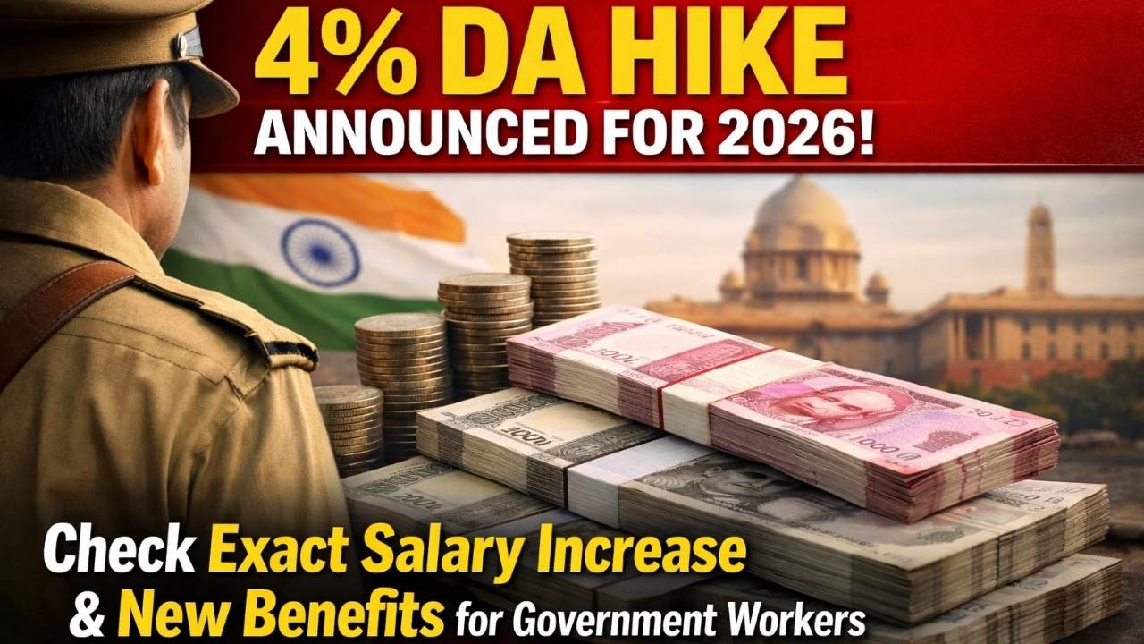 4% DA Hike Announced for 2026: Check Exact Salary Increase and New Benefits for Government Workers