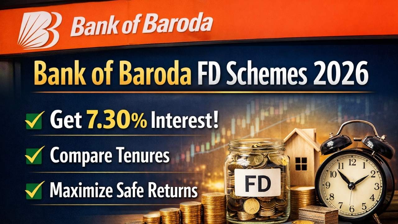 Bank of Baroda FD Schemes 2026: Get 7.30% Interest, Compare Tenures, and Maximize Safe Returns Easily