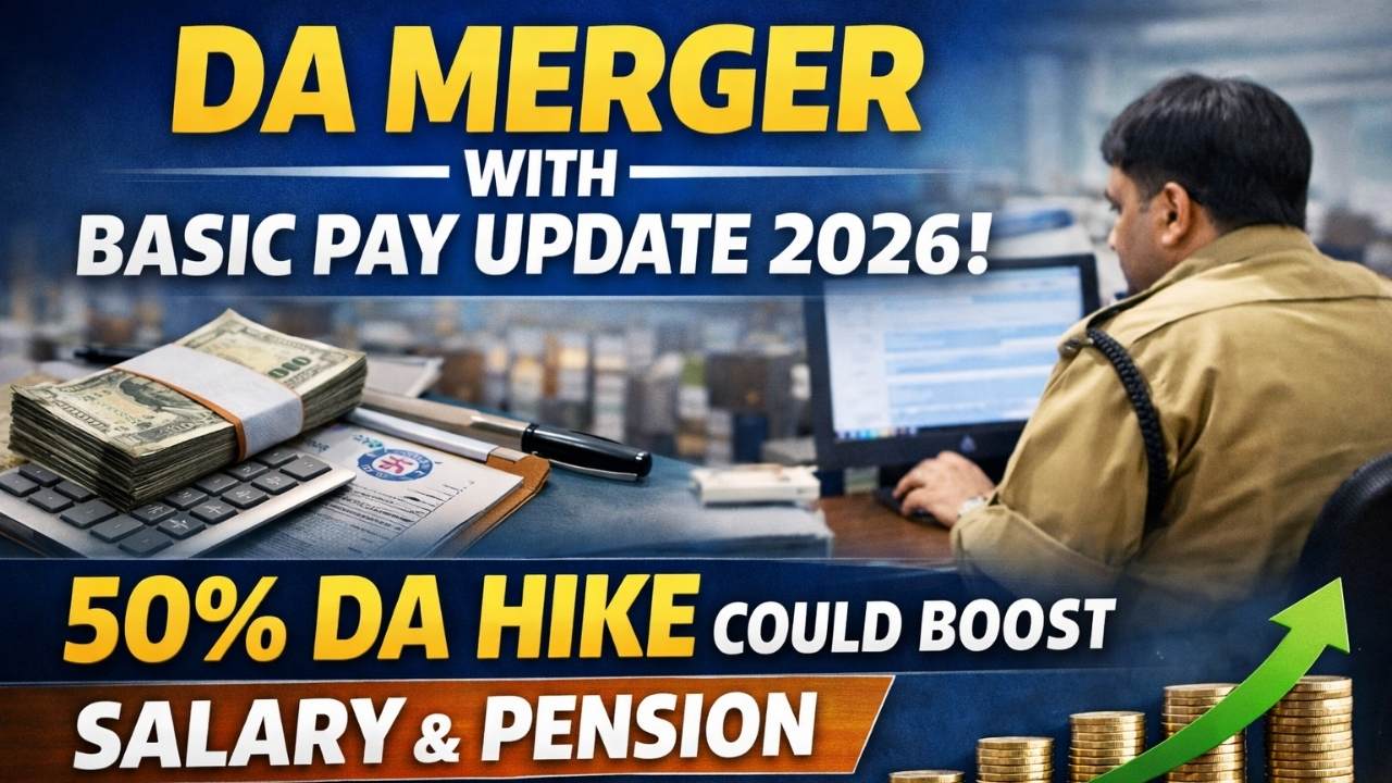DA Merger With Basic Pay Update 2026: How 50% DA Could Increase Government Employees Salary and Pension Benefits