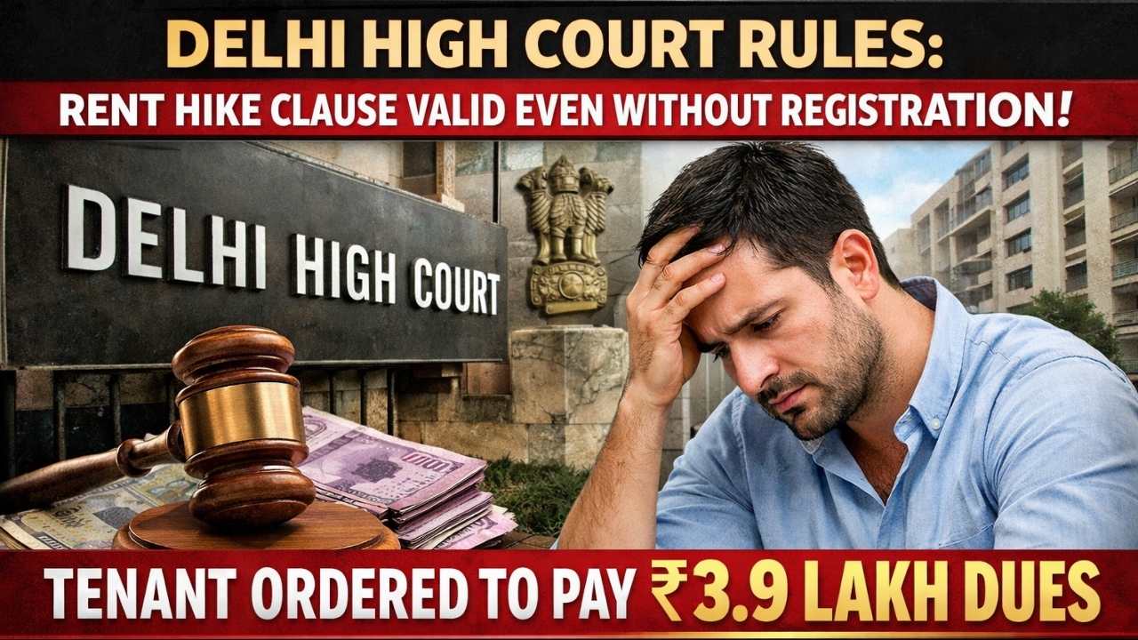 Delhi High Court Rules Rent Hike Clause Valid Even Without Registration, Tenant Ordered To Pay ₹3.9 Lakh Dues