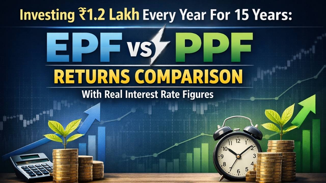 Investing ₹1.2 Lakh Every Year For 15 Years: EPF vs PPF Returns Comparison With Real Interest Rate Figures