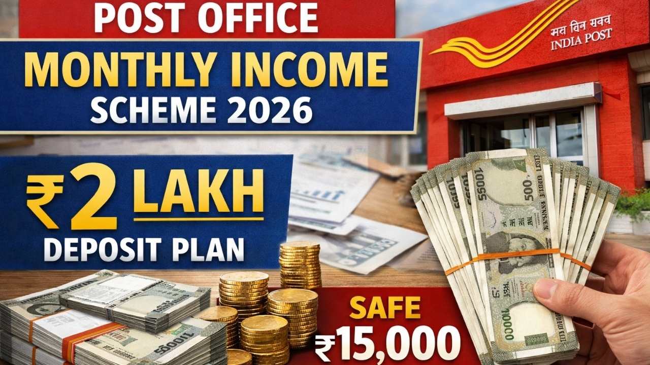 Post Office Monthly Income Scheme 2026: Smart ₹2 Lakh Deposit Plan Offering Safe ₹15,000 Monthly Payout